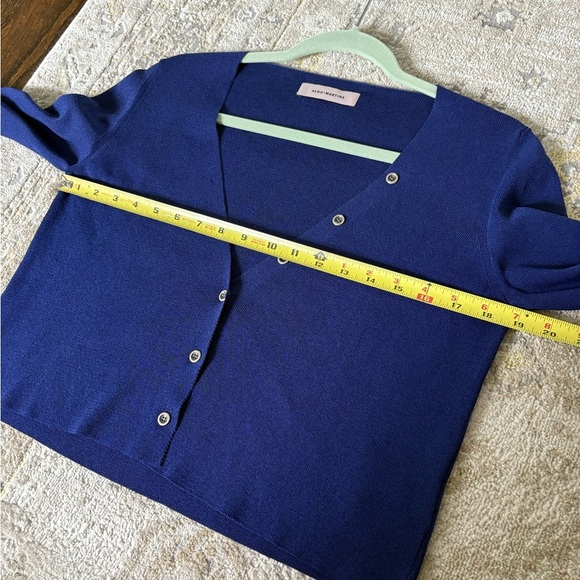 Aldo Martins Royal Blue Cropped Cardigan - Picture 8 of 9